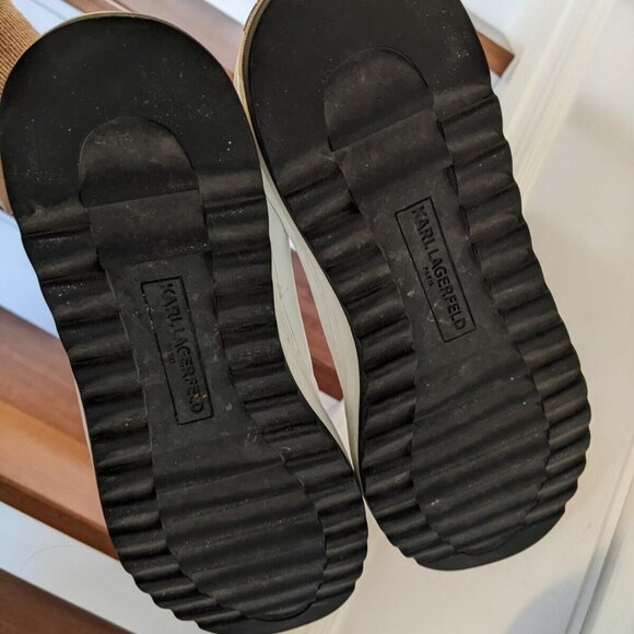 Karl Lagerfeld Paris men's white leather sneakers in size 10.5 - Picture 9 of 10